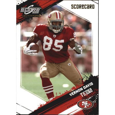 2009 Score Inscriptions Scorecard #254 Vernon Davis