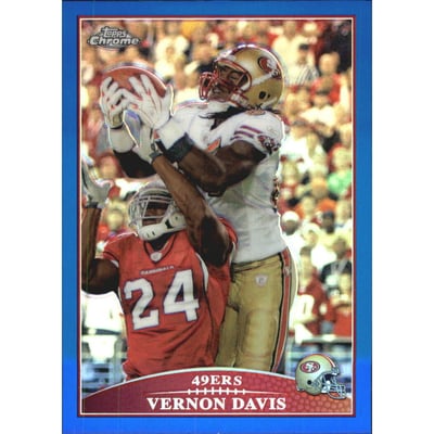 2009 Topps Chrome Blue Refractors #TC2 Vernon Davis