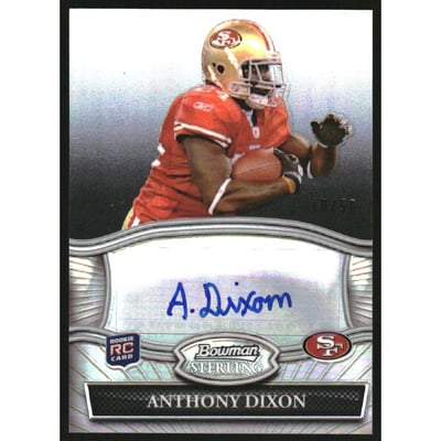 2010 Bowman Sterling Black Refractors #BSAAD Anthony Dixon AU
