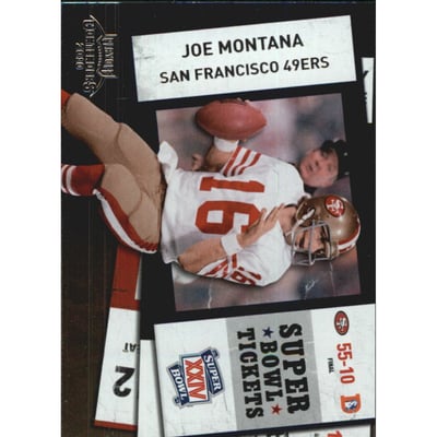 2010 Playoff Contenders Super Bowl Ticket #44 Joe Montana