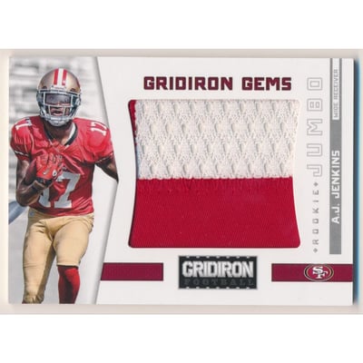 2012 Gridiron Rookie Gridiron Gems Jerseys Jumbo Prime #323 A.J. Jenkins