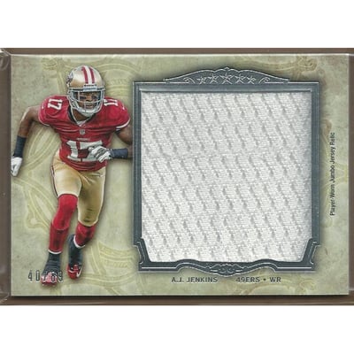 2012 Topps Five Star Jumbo Jerseys #FSJJRAJJ A.J. Jenkins
