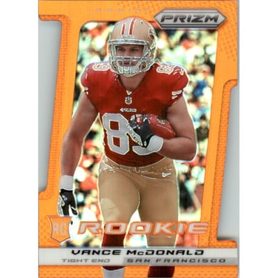 2013 Panini Prizm Prizms Orange Die Cut #297 Vance McDonald