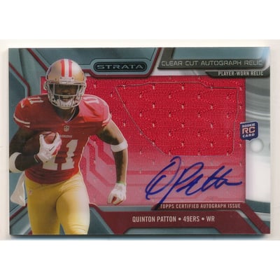 2013 Topps Strata Clear Cut Rookie Relic Autographs #CCARQP Quinton Patton