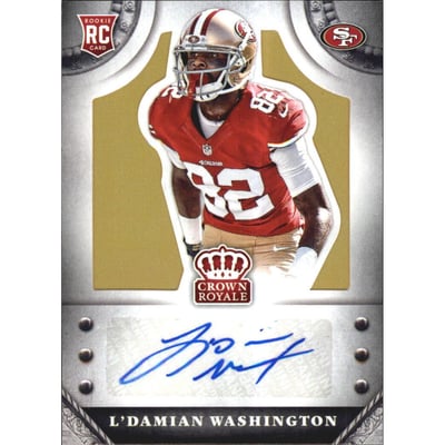 2014 Crown Royale Rookie Signatures Gold #SLW L'Damian Washington/49