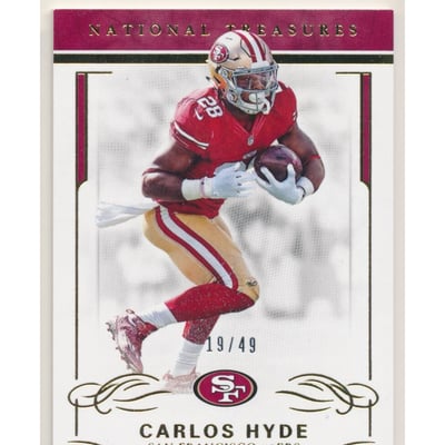 2016 Panini National Treasures Gold #88 Carlos Hyde