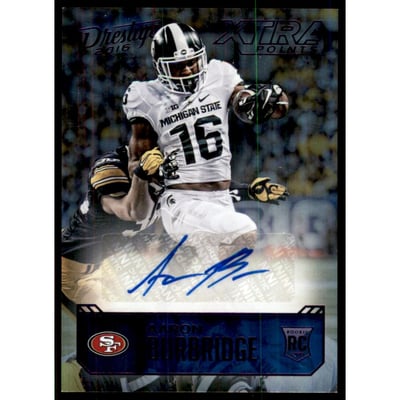 2016 Prestige Rookie Autographs Xtra Points Purple #1 Aaron Burbridge