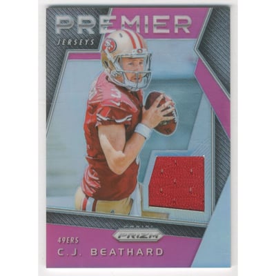 2017 Panini Prizm Prizm Premier Jerseys Pink #23 C.J. Beathard
