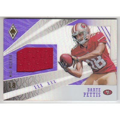 2018 Panini Phoenix Rookie Jerseys Purple #21 Dante Pettis