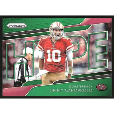 2018 Panini Prizm Hype Prizms Green #10 Jimmy Garoppolo
