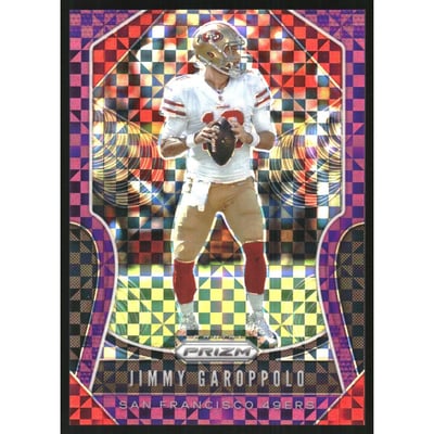 2019 Panini Prizm Prizms Purple Power #252 Jimmy Garoppolo