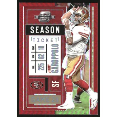 2020 Panini Contenders Optic Red #50 Jimmy Garoppolo