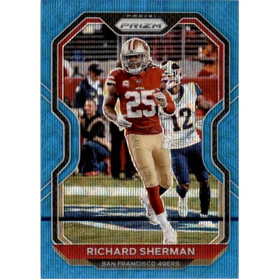 2020 Panini Prizm Prizms Blue Wave #287 Richard Sherman