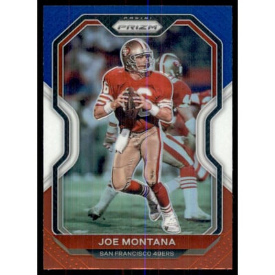 2020 Panini Prizm Prizms Red White and Blue #290 Joe Montana