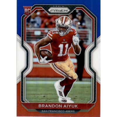 2020 Panini Prizm Prizms Red White and Blue #301 Brandon Aiyuk