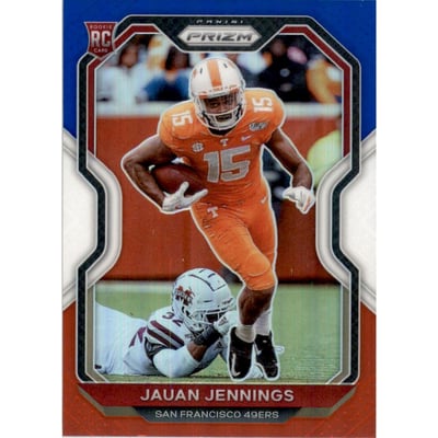 2020 Panini Prizm Prizms Red White and Blue #304 Jauan Jennings