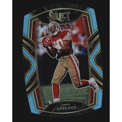2020 Select Prizm Light Blue Die Cut #220 Jerry Rice