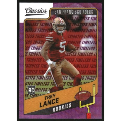 2021 Classics Premium Edition Timeless Tributes H2 Purple #153 Trey Lance