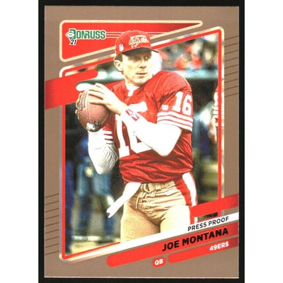 2021 Donruss Press Proof Bronze #57B Joe Montana VAR