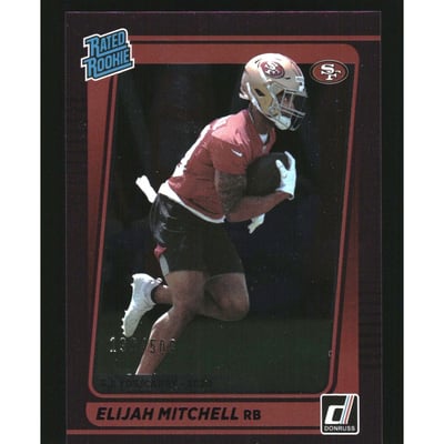 2021 Donruss Season Stat Line #312 Elijah Mitchell RR