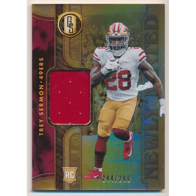 2021 Panini Gold Standard Newly Minted Memorabilia #29 Trey Sermon