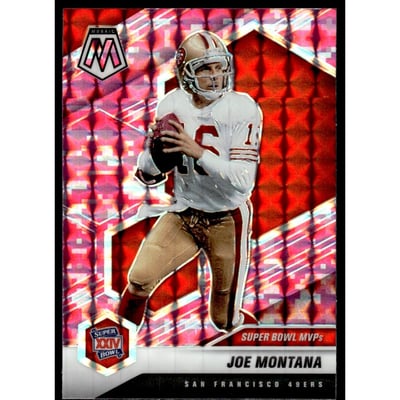 2021 Panini Mosaic Mosaic Camo Pink #293 Joe Montana MVP