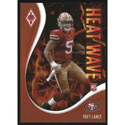 2021 Panini Phoenix Heat Wave Orange #15 Trey Lance