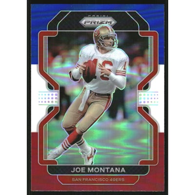 2021 Panini Prizm Prizms Red White and Blue #60 Joe Montana