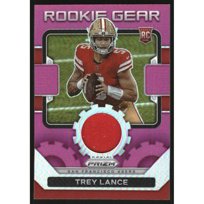 2021 Panini Prizm Rookie Gear Pink #3 Trey Lance