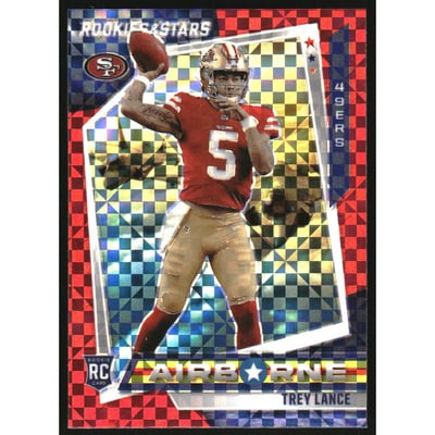 2021 Rookies and Stars Airborne Red Plaid #18 Trey Lance