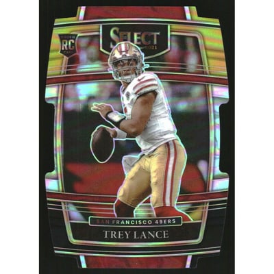 2021 Select Prizm Black and Gold Die Cut #45 Trey Lance