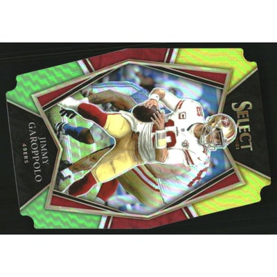 2021 Select Prizm Green and Yellow Die Cut #131 Jimmy Garoppolo