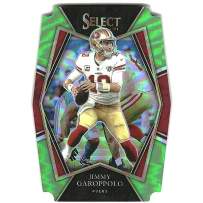 2021 Select Prizm Neon Green Die Cut #131 Jimmy Garoppolo