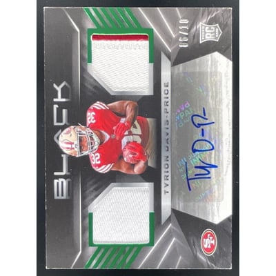2022 Black Rookie Materials Emerald #RSM-TDP Tyrion Davis-Price RC Auto /10
