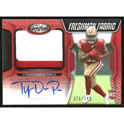 2022 Certified Mirror Red #222 Tyrion Davis-Price JSY AU/149