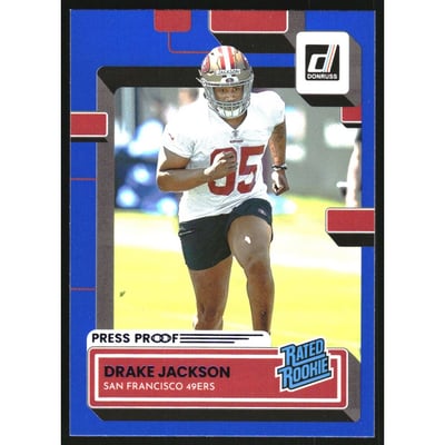 2022 Donruss Press Proof Blue #379 Drake Jackson RR
