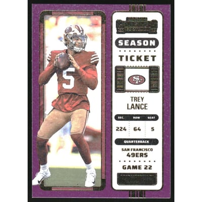 2022 Panini Contenders Stardust #82 Trey Lance