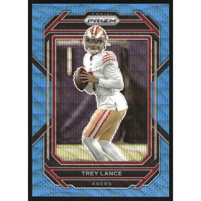 2022 Panini Prizm Prizms Blue Wave #263 Trey Lance