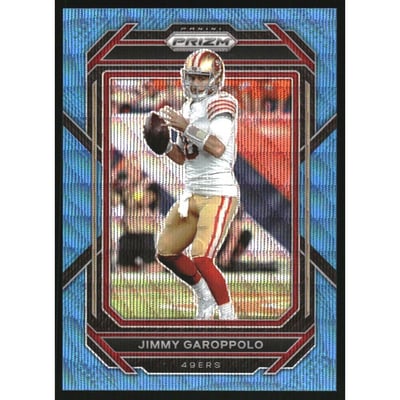2022 Panini Prizm Prizms Blue Wave #268 Jimmy Garoppolo