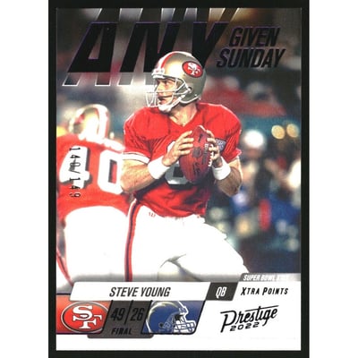 2022 Prestige Any Given Sunday Xtra Points Purple #8 Steve Young