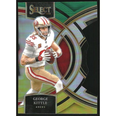 2023 Select Prizm Green and Yellow Die Cut #153 George Kittle