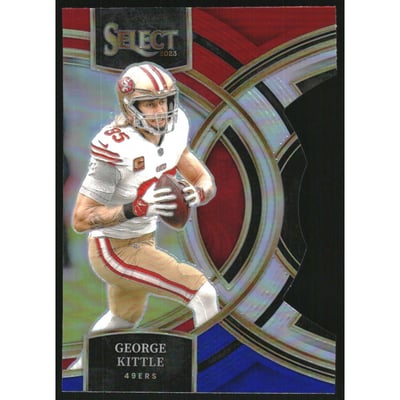2023 Select Prizm Red and Blue Die Cut #153 George Kittle
