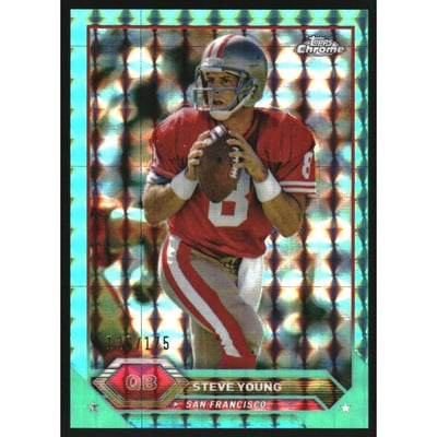 2023 Topps Composite Chrome Aqua Geometric Refractors #49 Steve Young
