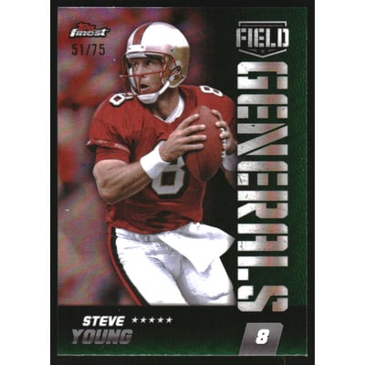 2024 Finest Field Generals Green Refractors #FG11 Steve Young
