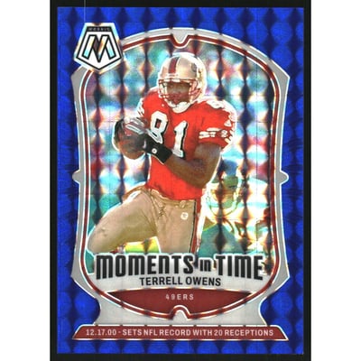 2024 Panini Mosaic Moments in Time Mosaic Blue #1 Terrell Owens