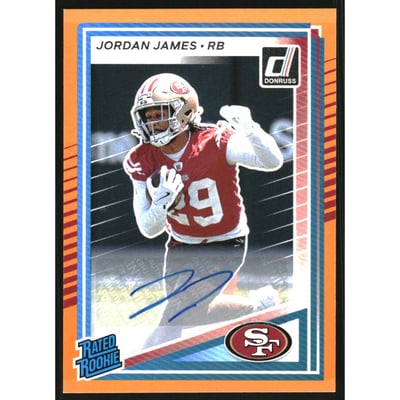 2025 Donruss Rated Rookies Autographs Orange #374 Jordan James