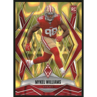 2025 Panini Phoenix Yellow Lava #164 Mykel Williams