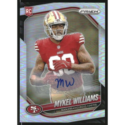 2025 Panini Prizm Autographs Prizms Silver #304 Mykel Williams