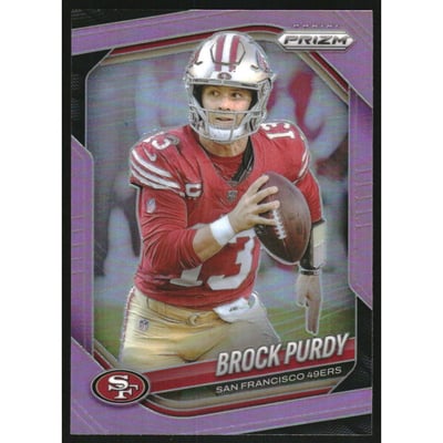 2025 Panini Prizm Prizms Pink #255 Brock Purdy