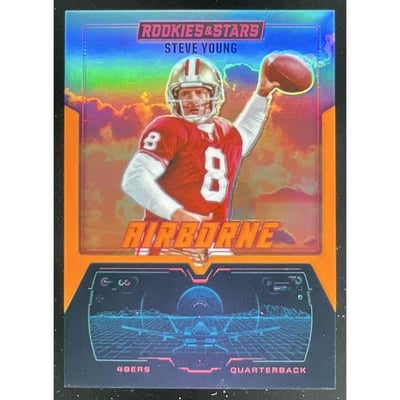 2025 Panini Rookies & Stars Airborne Orange #17 Steve Young /25